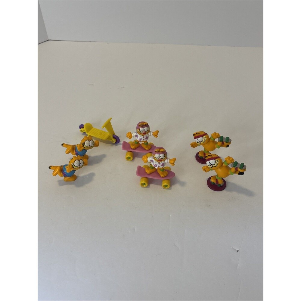1980’s Garfield PVC Figures Lot Of 9